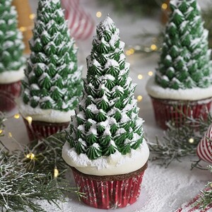 Cupcakes σαν αληθινά χριστουγεννιάτικα δέντρα